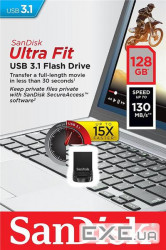 USB накопичувач SanDisk 128GB USB 3.0 Ultra Fit (SDCZ430-128G-G46)