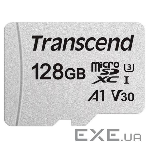 Карта пам'яті TRANSCEND microSDXC 300S 128GB UHS-I U3 V30 A1 Class 10 + SD-adapter (TS128GUSD300S-A)