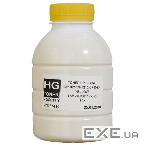 Тонер HP CLJ CP1025/1215/1525 50г YELLOW HG (TSM-HGC011Y-050)