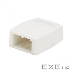 Коробка розеточна зовнішня на 2 модулі Mini-Com, без модулів (1 загушка) (CBXQ2AW-A) ) (CBXQ2AW-A)