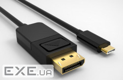 Кабель монітор-сигнальний Lucom USB Type-C-DisplayPort M/M 1.0m (25.02.5063-1)