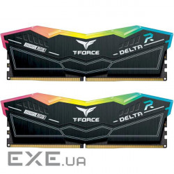 Модуль пам'яті TEAM T-Force Delta RGB Black DDR5 6400MHz 32GB Kit 2x16GB (FF3D532G6400HC40BDC01)