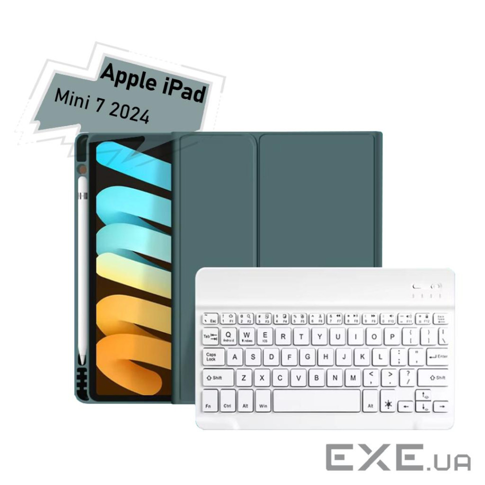 Чохол до планшета BeCover with keyboard Apple iPad Mini 7 2024 Dark Green (712993)