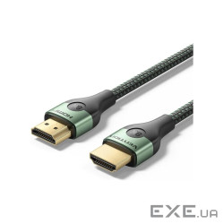 Кабель мультимедійний HDMI M to HDMI M 1.0m 8K60Hz ultra thin cotton braided green Vention (ALOGF)