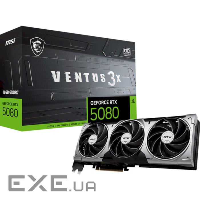 Відеокарта MSI GeForce RTX 5080 16G Ventus 3X OC (V531-095R)