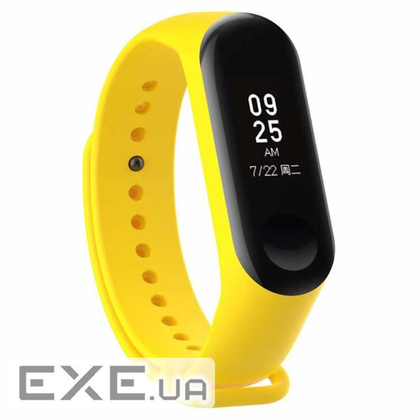 Ремінець для фітнес браслета BeCover Silicone Xiaomi Mi Band 3/4 Yellow (704130)