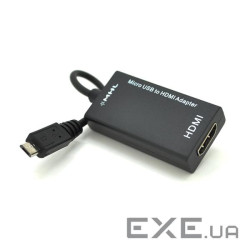 Конвертер MicroUSB (тато) на HDMI(мама) MHL, Black, Пакет (MH-USB MHL-HDMI / BO)
