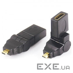 Перехідник microHDMI(тато)-HDMI(мама) ) 360 (YT-A-microHDMI(M)/(F))