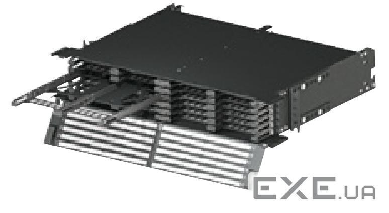 Полиця з організатором для 24-х оптичних касет 19", 2U (FLEX2U06)