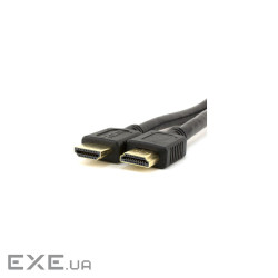 Кабель Merlion HDMI-HDMI HIGH SPEED 0.3m, v1.4, OD-7.5mm, круглий Black (YT-HDMI(M) / (M)HS-0.3m)