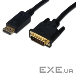 Кабель DP/DVI-D (AM/AM) DIGITUS 2м, Black/ Чорний , bulk (AK-340301-020-S)