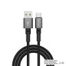 Дата кабель USB 2.0 AM to USB-C 1.0m 3A nylon black Grand-X (PC-08B)