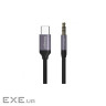 Кабель мультимедійний USB-C to 3.5mm M 1.0m gray Essager (EZJE02-0G)