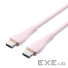 Кабель Vention USB 2.0 C Male to C Male 5A Cable 1.5M Pink Silicone Type (TAWPG)