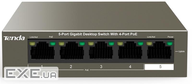 Комутатори TENDA TEG1105P-4-63W