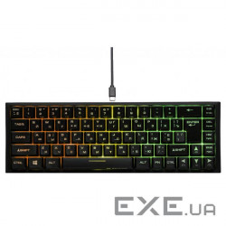 Клавіатура ігрова 2E GAMING KG360 RGB 68key WL Black Ukr (2E-KG360UBK)