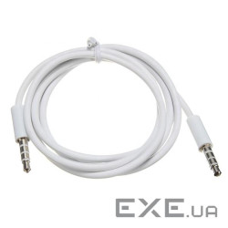Кабель аудіо-сигнальний Jack 3.5mm 4pin M/M 1.0m,OFC,білий (62.09.8314-1) (62.09.8314-1)