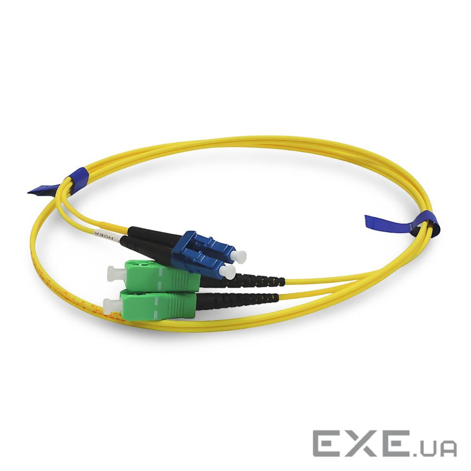 Патчкорд SC/APC-LC/UPC SM 1 м Duplex Slim (PC-1SC/APC-LC/UPC(SM)D(ON)S)