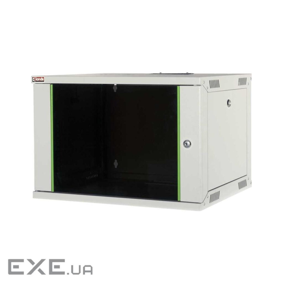 Шафа настінна Lande Eurobox 16U 19" 540x450, сіра (LN-EUBOX16U5445-LG-1) (LN-EUBOX16U5445LG1)