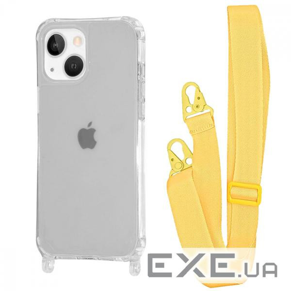 Чохол WAVE Clear Case with Strap iPhone 14 yellow (57012 yellow)
