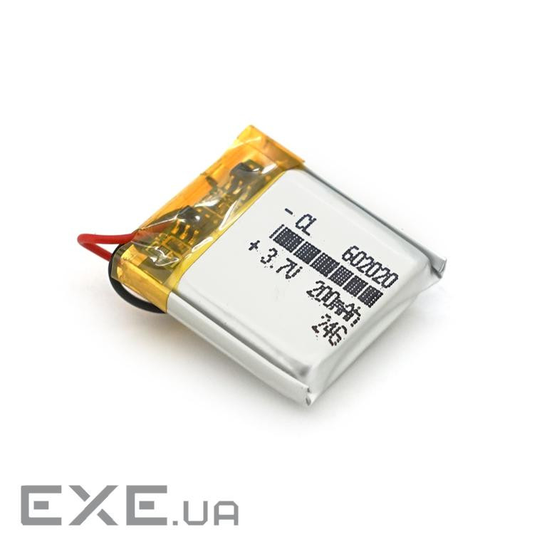 Літій-полімерний акумулятор 6*20*20mm (Li-ion 3.7В 180мА&middot,год) (602020) ) (602020)