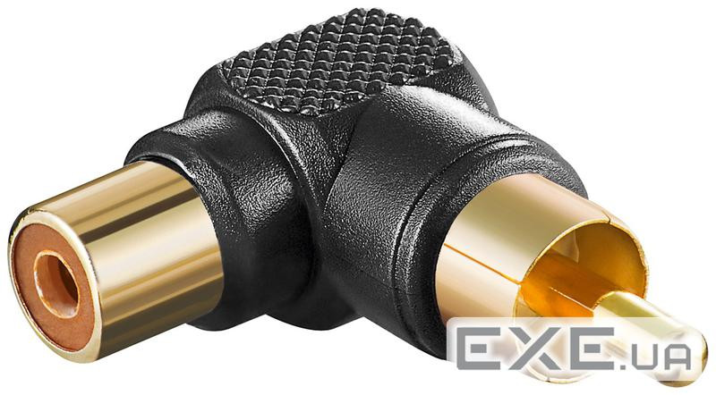 Перехідник Goobay аудіо RCA M/F, адаптер 90 Gold Black (75.01.1685-1)