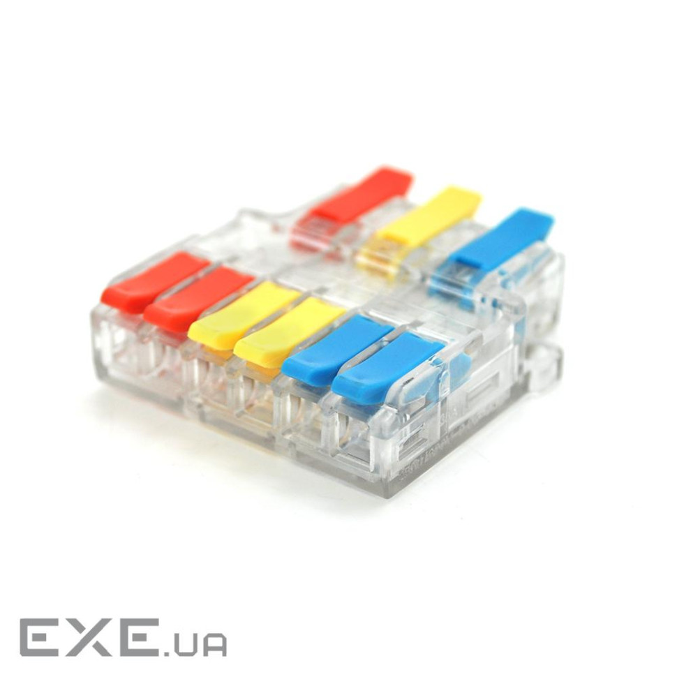 Клемна колодка з натискними затискачами 3х6-проводу LT-633 для розподільчих коробок, 4 (LT-633T / 5)