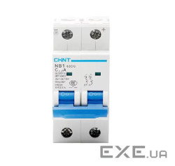Двополюсний автомат постійного струму CHNT NB1-63DC 2P C32 DC500V, 32A, 6kA, DIN, 86*36*49.5mm CHNT NB1-63DC 2P C32 DC50