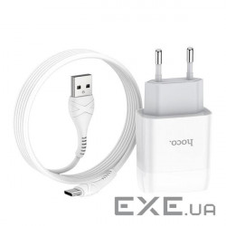 Зарядний пристрій HOCO C73A Glorious dual port charger set(Type-C) White (6931474713070)