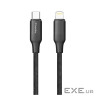 Дата кабель USB-C to Lightning 1.0m PD30W TPE embossed black ColorWay (CW-CBPDCL101-BK)
