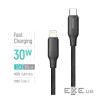 Дата кабель USB-C to Lightning 1.0m PD30W TPE embossed black ColorWay (CW-CBPDCL101-BK)