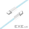 Дата кабель USB-C to USB-C 1.0m 60W 3.0А blue ColorWay (CW-CBPDCC061-BL)