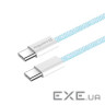 Дата кабель USB-C to USB-C 1.0m 60W 3.0А blue ColorWay (CW-CBPDCC061-BL)