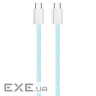 Дата кабель USB-C to USB-C 1.0m 60W 3.0А blue ColorWay (CW-CBPDCC061-BL)