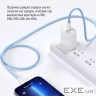 Дата кабель USB-C to USB-C 1.0m 60W 3.0А blue ColorWay (CW-CBPDCC061-BL)