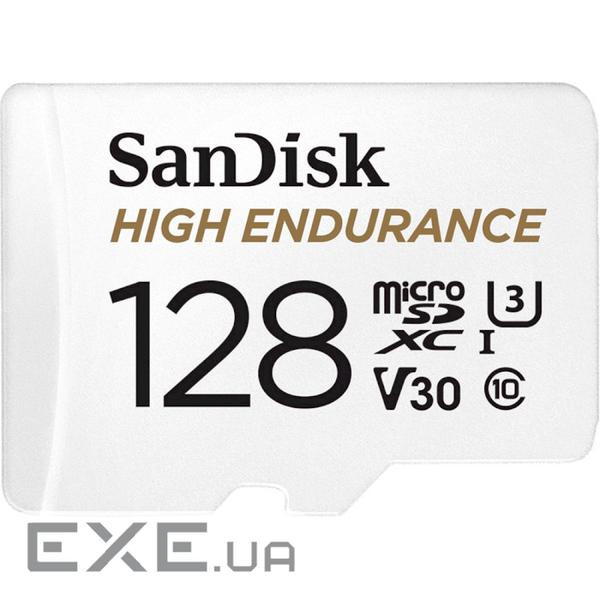 Карта пам'яті SANDISK microSDXC High Endurance 128GB UHS-I U3 V30 Class 10 + SD- (SDSQQNR-128G-GN6IA)