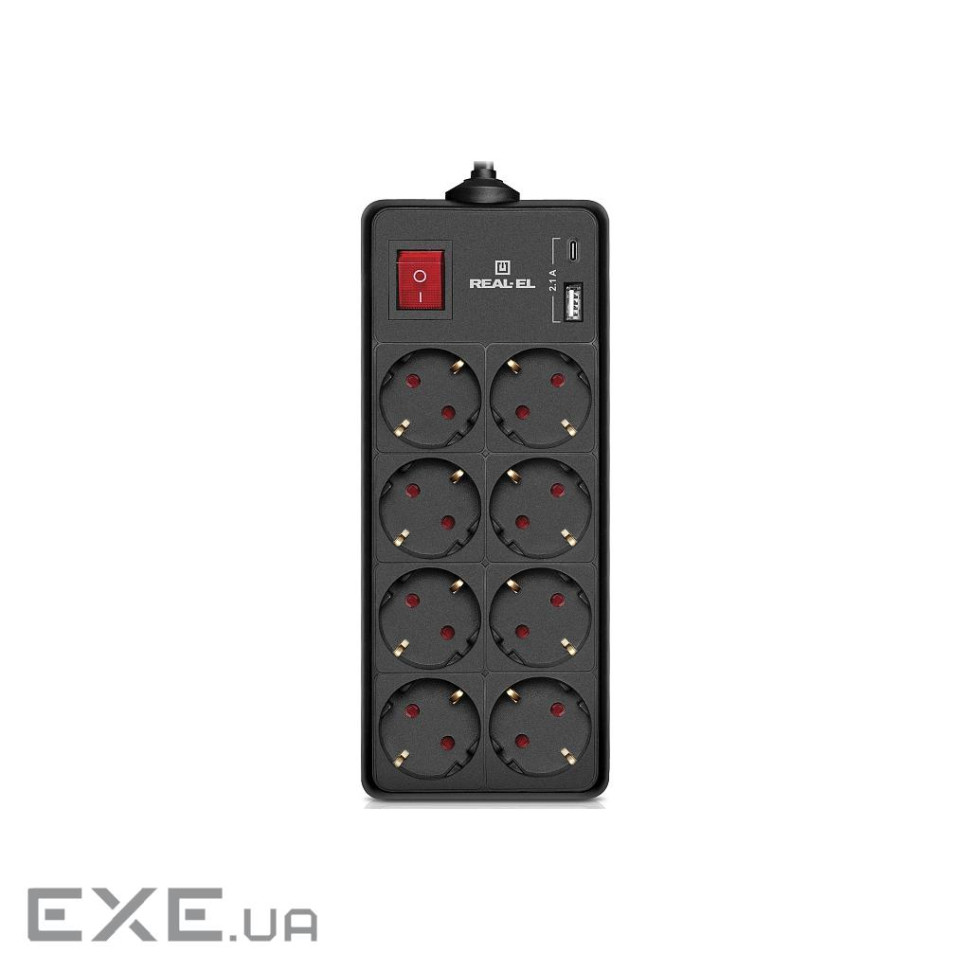 Фильтр питания REAL-EL RS-Protect 805 1.8м Black (EL122300042)
