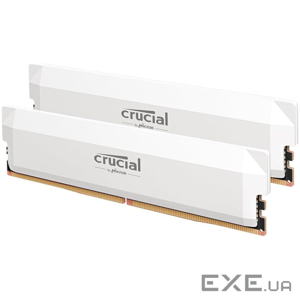 Модуль пам'яті CRUCIAL Pro Overclocking DDR5 6000MHz 32GB Kit 2x16GB White (CP2K16G60C36U5W)