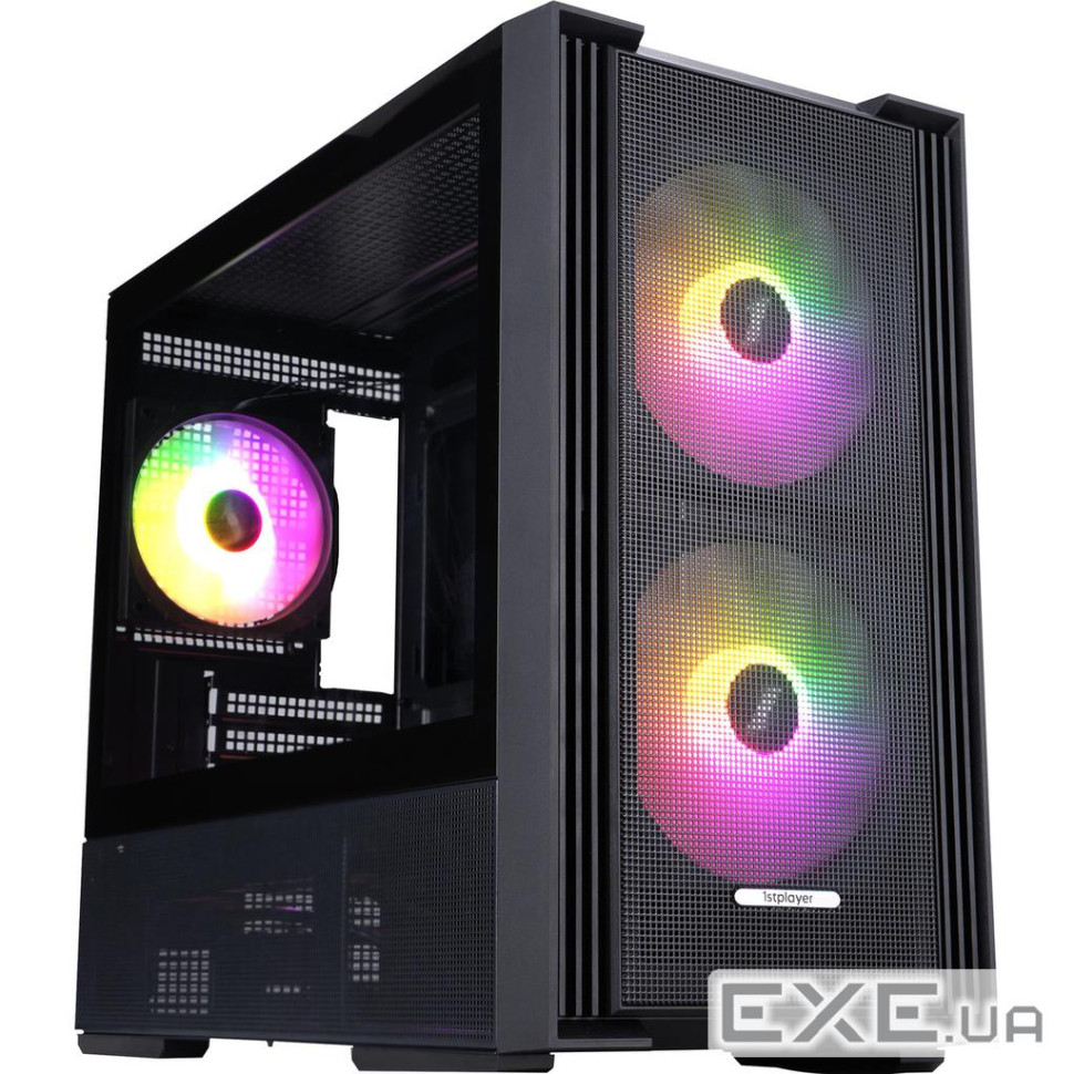 Корпус 1stPlayer AU6-BK-2FA7-14-2FA7R-1FA7 Black