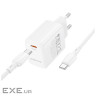 Зарядний пристрій BOROFONE BN26 Fuente USB-C PD20W + cable USB-C to USB-C White (6941991120251)