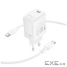 Зарядний пристрій BOROFONE BN26 Fuente USB-C PD20W + cable USB-C to USB-C White (6941991120251)