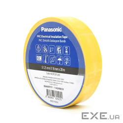 Ізолента ПВХ PANASONIC 0,125мм * 18мм * 20м (жовта), діапазон робочих температур: від (WCMT20YLARJ)