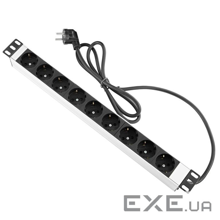 Розетка Schuko MIRSAN Group PDU 9XDIN49440 Розетка Schuko Group PDU, алюмінієвий корп (MR.PRZ1U9.SC) (MR.PRZ1U9.SC)
