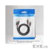 Кабель Vention 2хRCA - 2хRCA (M/M), 1.5 м, Black (BCMBG)