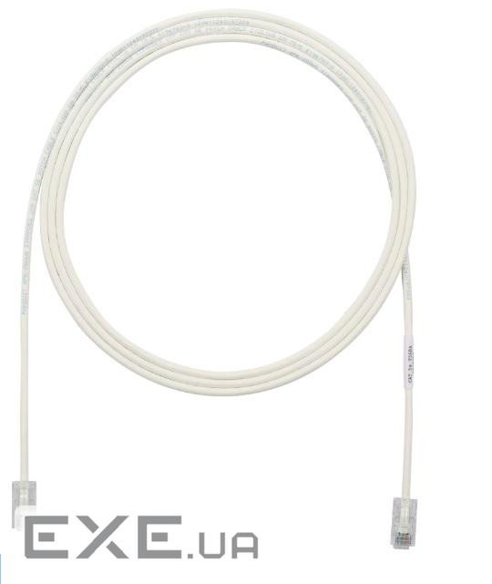 Патч корд UTP Cat.6A, тонкий, 28 AWG small diametr, LSZH 0.5м, білий (UTP28X0.5M) (UTP28X0.5M)
