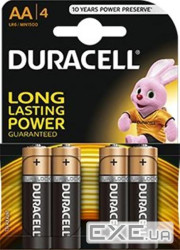 Батарейка Duracell Duralock Basic AA/LR06 BL 4шт (MN1500 4BL)