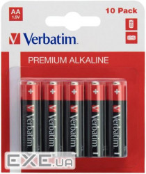 Батарейка VERBATIM Premium Alkaline AA 10шт/уп (49875)