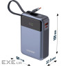 CANYON power bank OnPower 600 built-in cable 20000 mAh PD65W Dark Grey (CNS-CPB600DG)