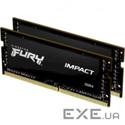 Модуль пам'яті KINGSTON FURY Impact SO-DIMM DDR4 2666MHz 32GB Kit 2x16GB (KF426S15IB1K2/32)