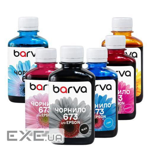 Чорнило Barva Epson 673, 6х180 г BK/C/M/Y/LC/LM (L800-180-MP)